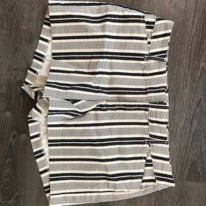 Black and white stripped shorts